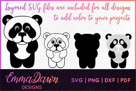 Panda SVG SVG Emma Dawn Designs 