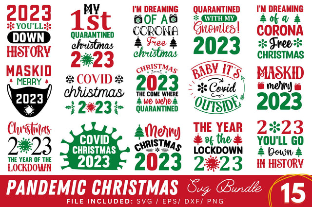 Pandemic Christmas Quotes SVG Bundle SVG Regulrcrative 