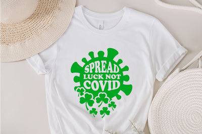Pandemic St Patricks Day Svg, Spread Luck Not Covid svg, Lucky Svg, Shamrock Svg, Clover Png, Irish svg, Clover Lucky svg, Quarantine Svg SVG Fauz 