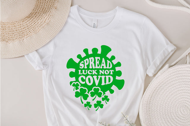Pandemic St Patricks Day Svg, Spread Luck Not Covid svg, Lucky Svg, Shamrock Svg, Clover Png, Irish svg, Clover Lucky svg, Quarantine Svg SVG Fauz 