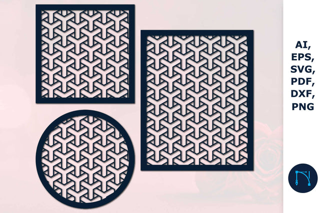 Panels Coasters with pattern SVG Bundle SVG MD JOYNAL ABDIN 