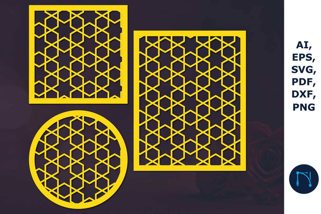 Panels Coasters with pattern SVG Bundle SVG MD JOYNAL ABDIN 