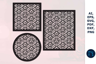 Panels Coasters with pattern SVG Bundle SVG MD JOYNAL ABDIN 