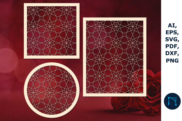 Panels Coasters with pattern SVG Bundle SVG MD JOYNAL ABDIN 