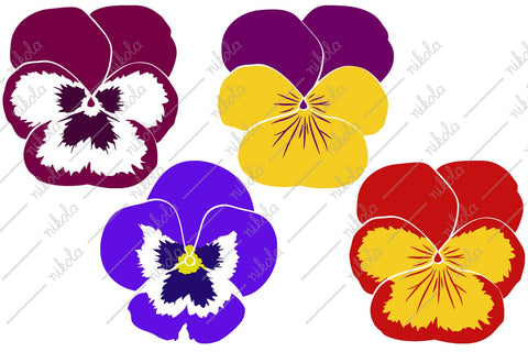 Pansy Clipart Cut File PNG SVG EPS DXF PDF SVG nikola 