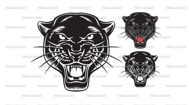 Panther face (head) SVG TribaliumArtSF 
