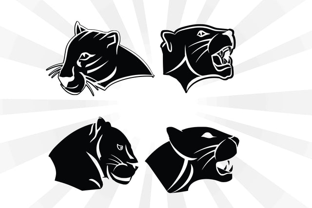 Panther Head Set Vector SVG Johan Ru designs 