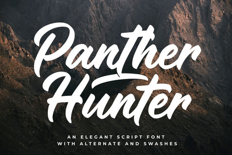Panther Hunter Font Zeenesia Std 