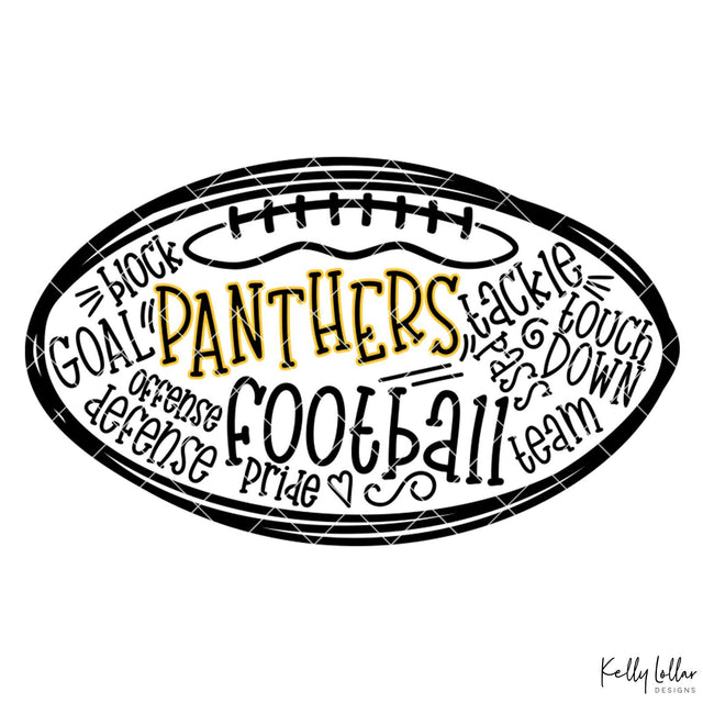 Panthers Football SVG Kelly Lollar Designs 