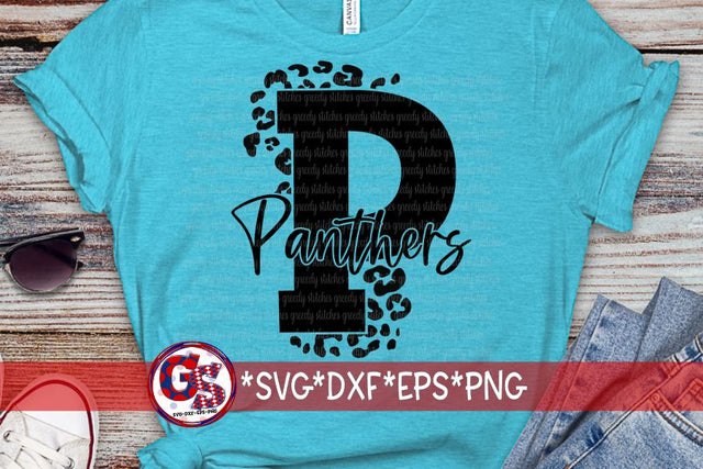 Panthers P SVG DXF EPS PNG SVG Greedy Stitches 