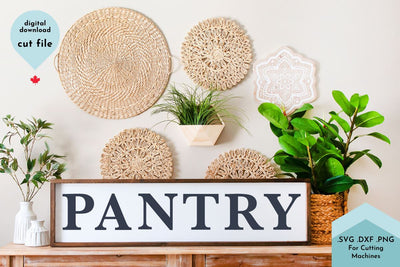 Pantry - Farmhouse Kitchen Sign SVG SVG Lettershapes 