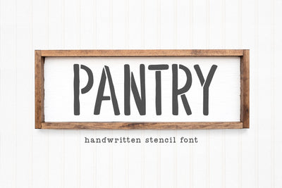 Pantry - Farmhouse Stencil Font Font KA Designs 