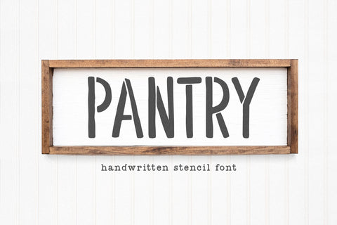 Pantry - Farmhouse Stencil Font Font KA Designs 
