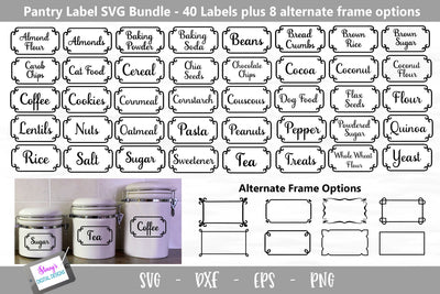 Pantry Labels SVG Bundle - 40 kitchen labels SVG Stacy's Digital Designs 