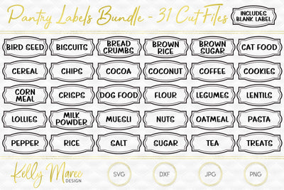 Pantry Labels SVG Bundle Kelly Maree Design
