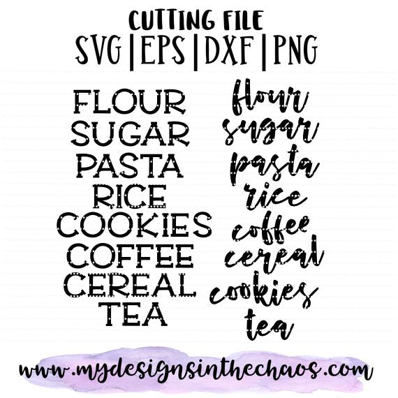 Pantry Labels SVG My Designs in the Chaos 