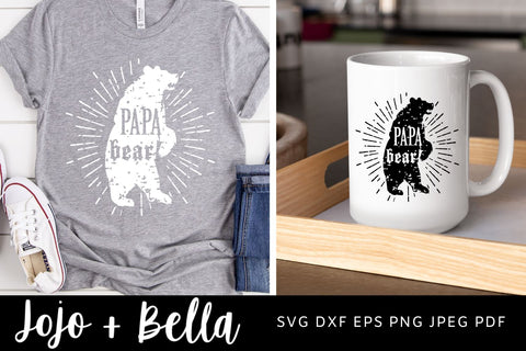 Papa Bear Svg, Dad svg, Fathers Day Svg, Papa Svg, Dad t shirt svg, Dad Appreciation, Grandpa Svg, Bear Svg, Dad, Cricut, Silhouette SVG Jojo&Bella 