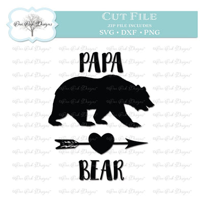 Papa Bear SVG One Oak Designs 