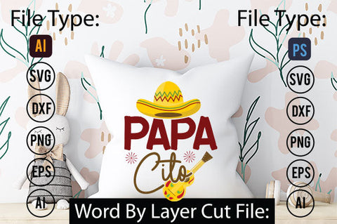 Papa Cito SVG Cut File SVGs,quotes-and-sayings,food-drink mini-bundles,print-cut,on-sale Clipart Clip Art Sublimation or Vinyl Shirt Design SVG DesignPlante 503 