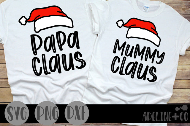 Papa Claus, Mummy Claus, matching, Christmas SVG Adeline&co 