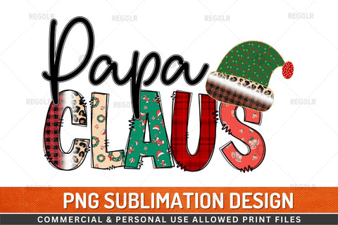Papa Claus Sublimation Design Sublimation Regulrcrative 