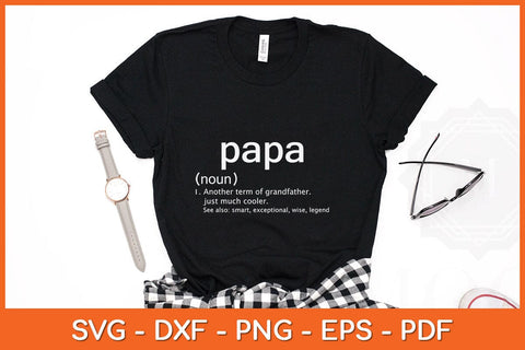 Papa Definition Funny Fathers Day Svg Cutting File SVG Helal 