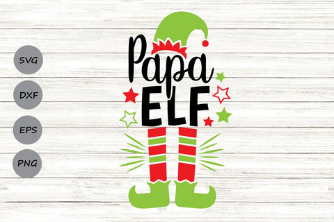 Papa Elf| Christmas Elf SVG Cutting Files. SVG CosmosFineArt 