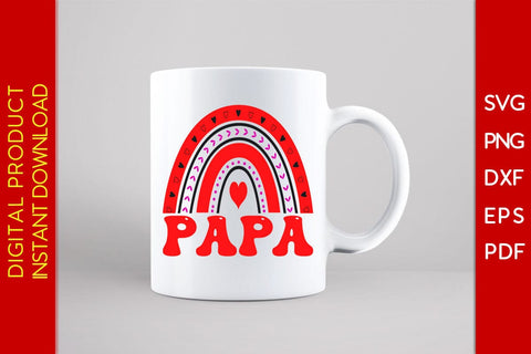 Papa Rainbow Valentine's Day SVG PNG EPS Cut File SVG Creativedesigntee 