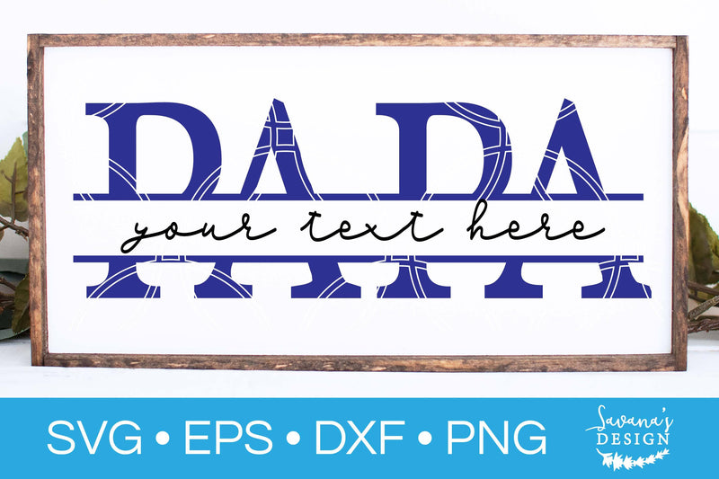 Papa Split Monogram SVG SVG SavanasDesign 