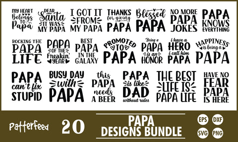 Papa SVG Designs Bundle SVG PatternFeed8 