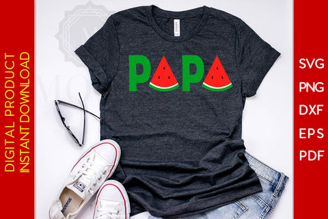 Papa Watermelon Funny Melon Summer Fruits SVG PNG PDF Cut File SVG Creativedesigntee 