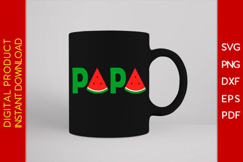 Papa Watermelon Funny Melon Summer Fruits SVG PNG PDF Cut File SVG Creativedesigntee 