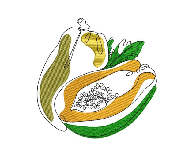 Papaya Machine Embroidery Design Embroidery/Applique DESIGNS Canada Embroidery 