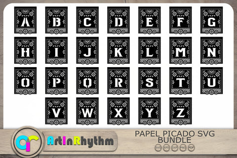 Papel Picado Svg, Mexican Banner Svg, Banner Template, Bunting Banner Svg SVG Artinrhythm shop 