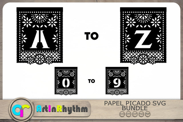 Papel Picado Svg, Mexican Banner Svg, Banner Template, Bunting Banner Svg SVG Artinrhythm shop 