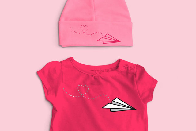 Paper Airplane with Heart Trail SVG Designed by Geeks 