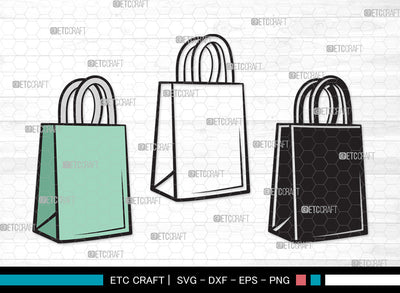 Paper Bag Clipart SVG, Paper Bag Svg, Bag Svg, Hand Bag Svg, Shopping Bag Svg, Brown Bag Svg, Bag Svg, Tote Bag Svg, Paper Bag Clipart SVG ETC Craft 