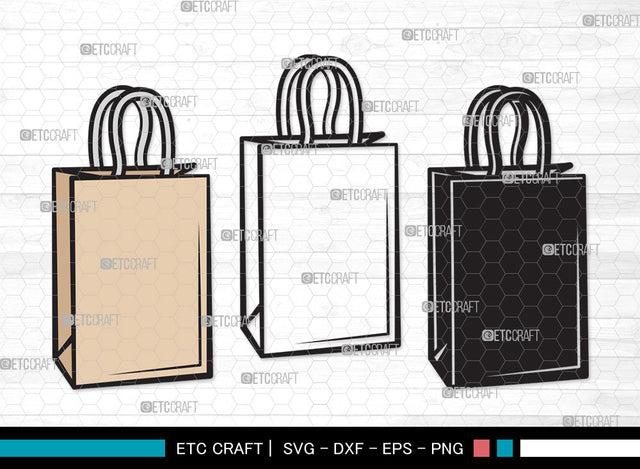 Paper Bag Clipart SVG, Paper Bag Svg, Bag Svg, Hand Bag Svg, Shopping Bag Svg, Brown Bag Svg, Bag Svg, Tote Bag Svg, Paper Bag Clipart SVG ETC Craft 