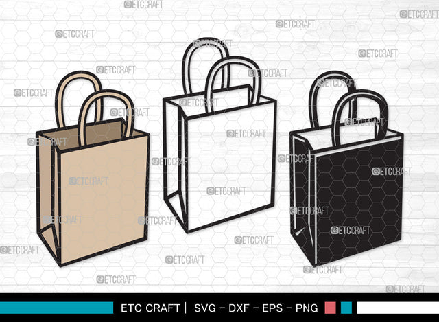 Paper Bag Clipart SVG, Paper Bag Svg, Bag Svg, Hand Bag Svg, Shopping Bag Svg, Brown Bag Svg, Bag Svg, Tote Bag Svg, Paper Bag Clipart SVG ETC Craft 