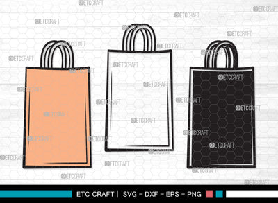 Paper Bag Clipart SVG, Paper Bag Svg, Bag Svg, Hand Bag Svg, Shopping Bag Svg, Brown Bag Svg, Bag Svg, Tote Bag Svg, Paper Bag Clipart SVG ETC Craft 