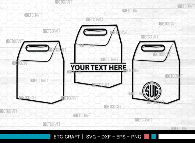 Paper Bag Monogram, Paper Bag Silhouette, Paper Bag SVG, Bag Svg, Hand Bag Svg, Shopping Bag Svg, SB00207 SVG ETC Craft 