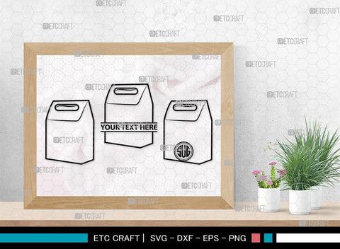 Paper Bag Monogram, Paper Bag Silhouette, Paper Bag SVG, Bag Svg, Hand Bag Svg, Shopping Bag Svg, SB00207 SVG ETC Craft 