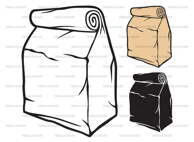 Paper bag packaging SVG TribaliumArtSF 