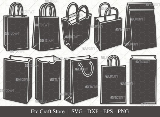 Paper Bag Silhouette SVG Cut File | Paper Bag Svg | Bag Svg | Hand Bag Svg | Shopping Bag Svg | Brown Bag Svg | Bag Svg | Tote Bag Svg | Paper Bag Svg Bundle SVG ETC Craft 