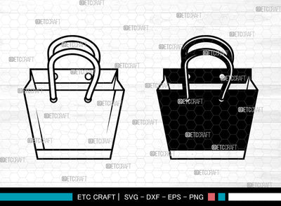 Paper Bag SVG, Paper Bag SVG, Shopping Bag Svg, Paper Bag Icon Svg, Tote Bag Svg, Paper Bag Clipart Svg, Paper Bag SVG ETC Craft 