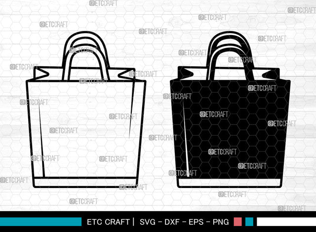 Paper Bag SVG, Paper Bag SVG, Shopping Bag Svg, Paper Bag Icon Svg, Tote Bag Svg, Paper Bag Clipart Svg, Paper Bag SVG ETC Craft 