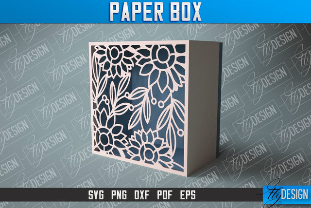Paper Box SVG | Paper Cut SVG | Home Design SVG Fly Design 