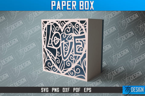 Paper Box SVG | Paper Cut SVG | Home Design SVG Fly Design 