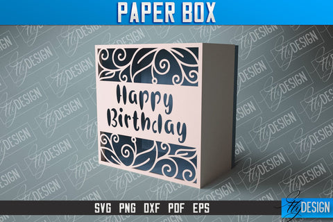 Paper Box SVG | Paper Cut SVG | Home Design SVG Fly Design 