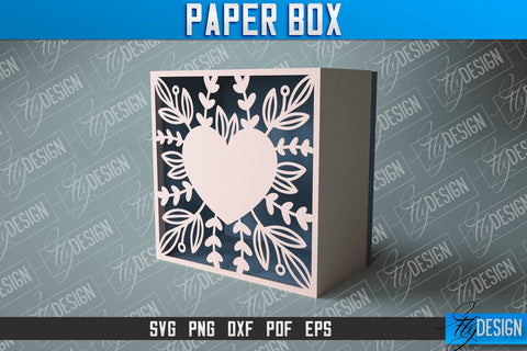 Paper Box SVG | Paper Cut SVG | Home Design SVG Fly Design 